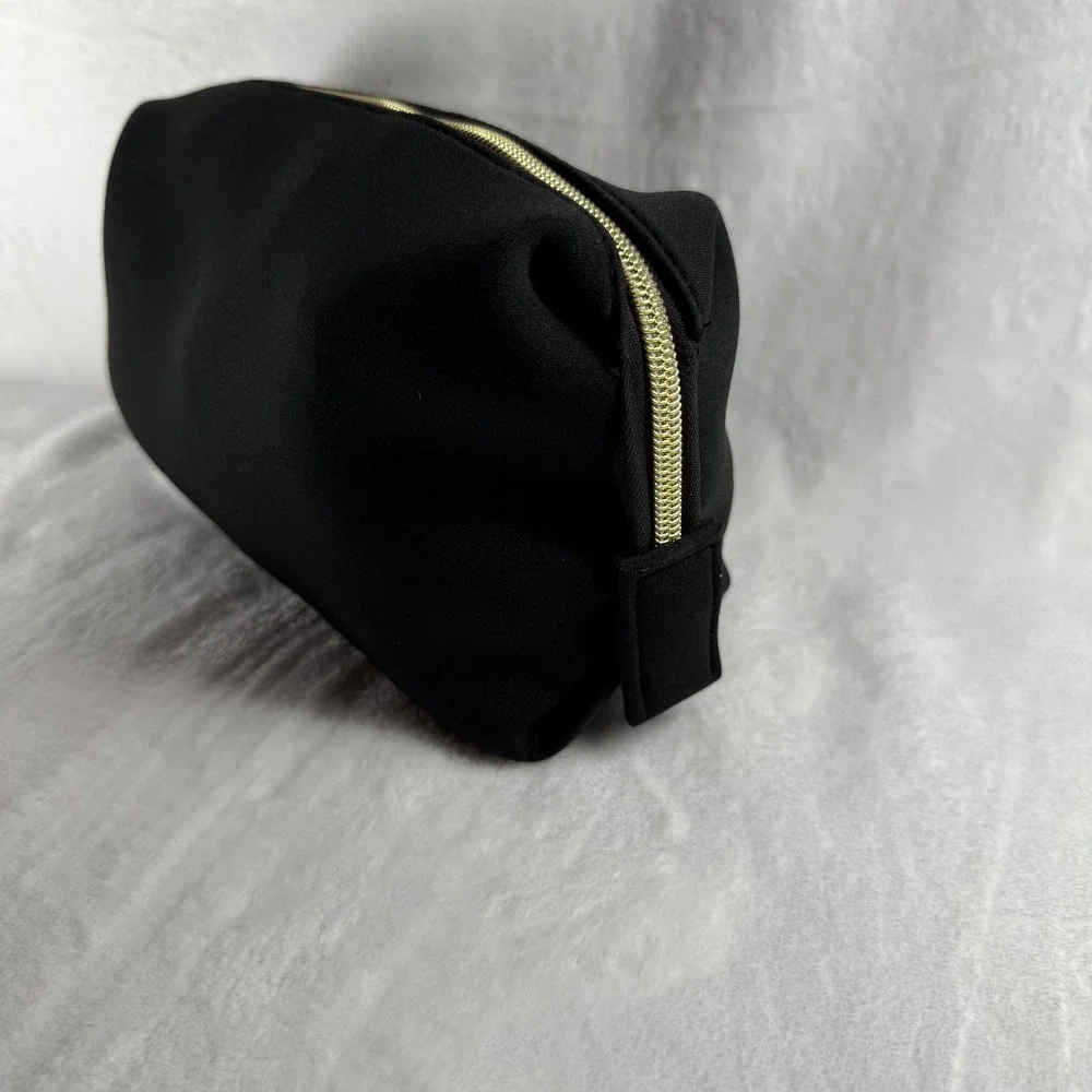 Tarte | Exclusive Back‎ to Basics Black Neoprene Cosmetic Bag Gold Zipper Pouch
